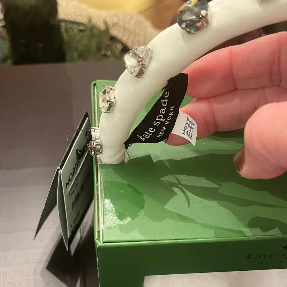 Kate Spade Green and White Earmuffs - Picture 2 of 5